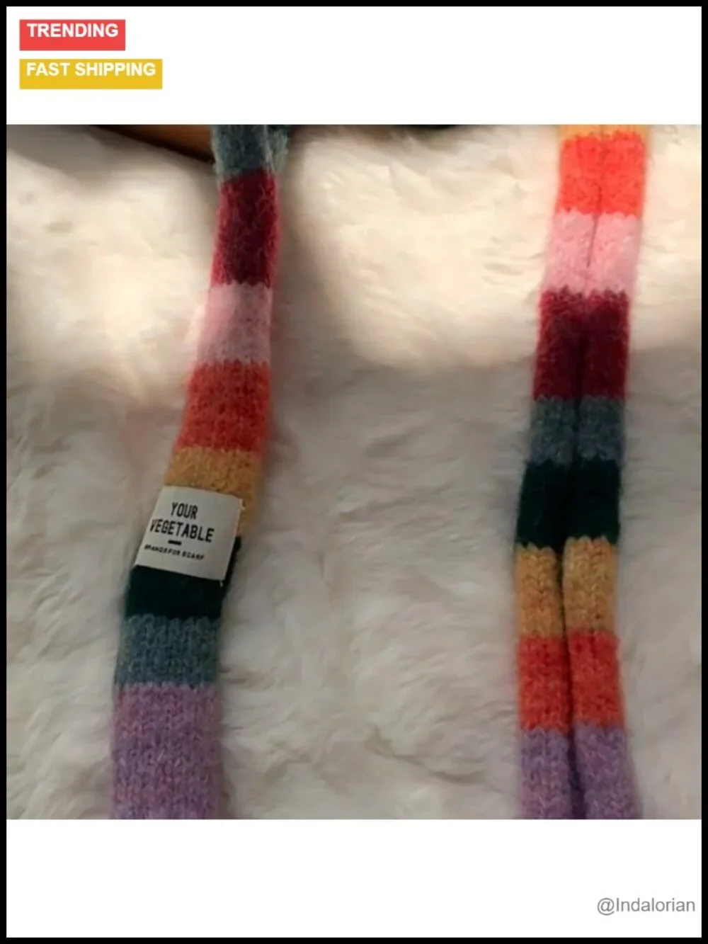 Skinny Long Knit Scarf Women Winter Fashion Y2K Neck Accessory Harajuku